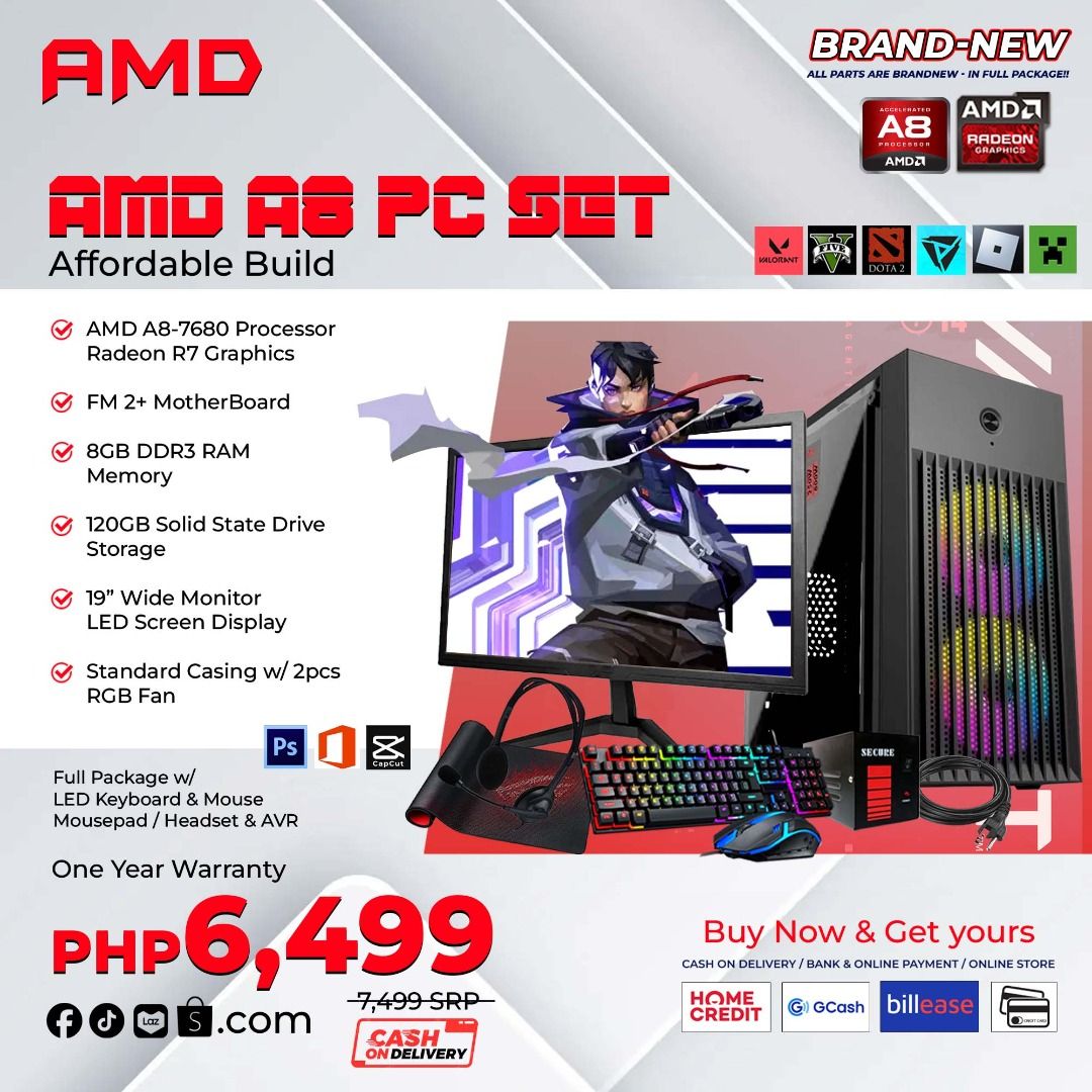 SWAK PANG NEGOSYO ✅ (Category: Desktops) located in Quezon City. Submitted by mariedesil12290 (Listing ID 1328844424, Image 3). Description: 𝐖𝐈𝐓𝐇 𝐋𝐎𝐓𝐒 𝐎𝐅 𝐅𝐑𝐄𝐄𝐁𝐈𝐄𝐒 !! 💥ALSO WE HAVE INTEL CORE i3, i5 and i7 10th gen , 11th gen , 12th generation. 𝐏𝐀𝐂𝐊𝐀𝐆𝐄 𝐈𝐍𝐂𝐋𝐔𝐃𝐄𝐃 : ▶ System unit ▶ Monitor ▶ With FREEBIES 𝐅𝐑𝐄𝐄𝐁𝐈𝐄𝐒 : 🎁LED Keyboard and mouse 🎁Extended mousepad 🎁Headset 🎁AVr 📌BRANDNEW 𝟏 𝐘𝐄𝐀𝐑 𝐖𝐀𝐑𝐑𝐀