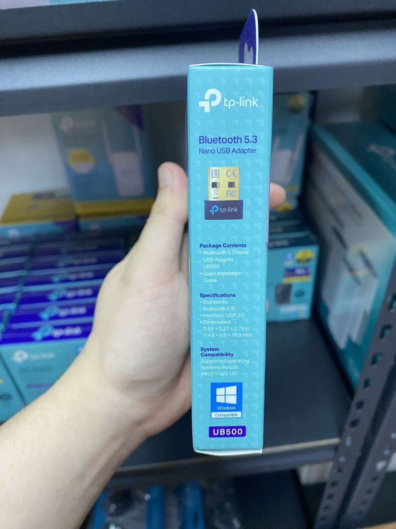 TP-Link UB500 Bluetooth 5.3 Nano USB Adapter | Bluetooth Dongle (Category: Cables & Adaptors) located in Pasig City. Submitted by techubstoreandaccessories (Listing ID 1328820254, Image 2). Description: TP-Link UB500 Bluetooth 5.3 Nano USB Adapter | Bluetooth Dongle Ready for Pick Up / Delivery ‼️ 📌 DETAILS: ✅Actual Picture Posted. ✅BRAND NEW & ORIGINAL. ✅7 Days Replacement for Factory Defects and 1year Warranty. (Terms and conditions apply) ---