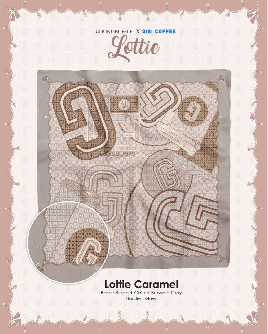 Tudung Ruffle x Gigi Coffee Lottie, Women's Fashion, Muslimah Fashion ...