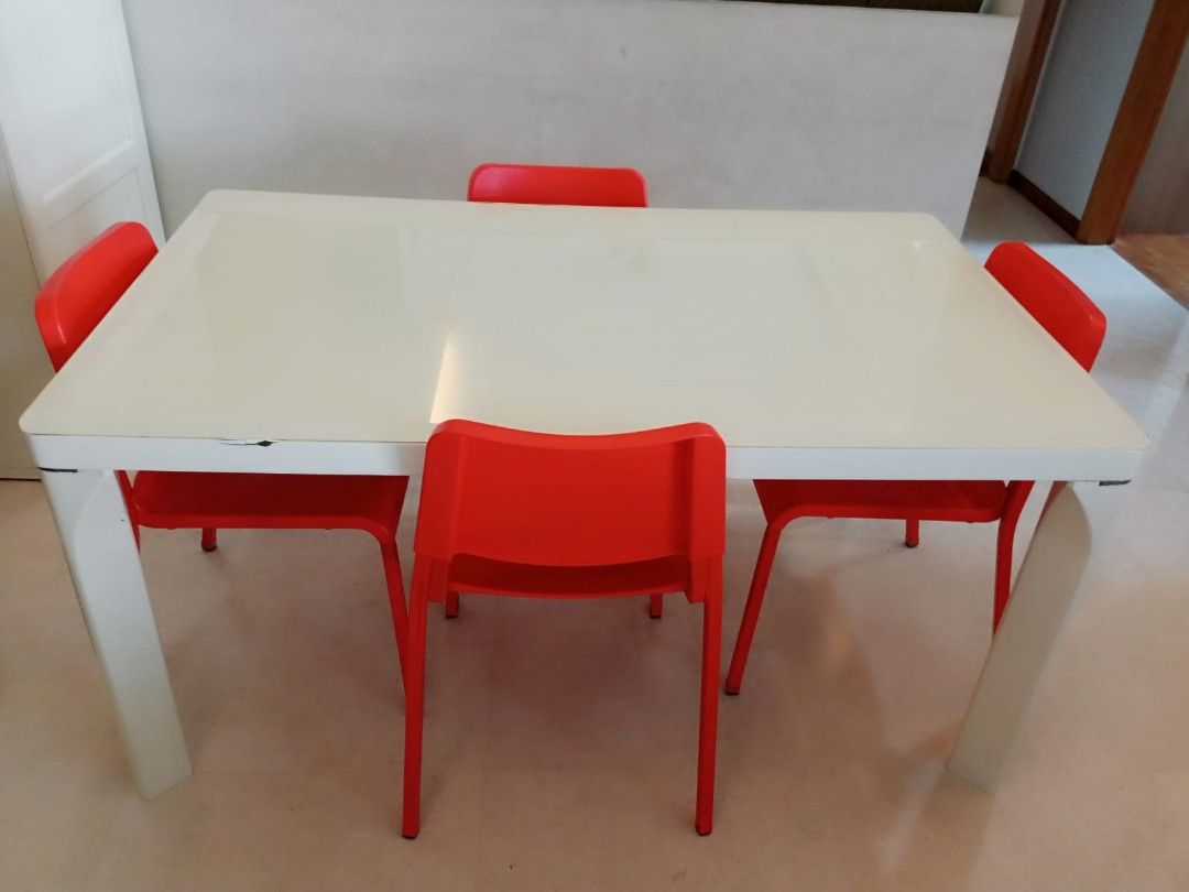 Used white dining table outlet