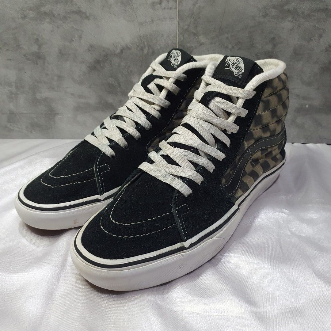 Vans Sk8 Hi Blur Checkerboard Fesyen Pria Sepatu Sneakers di Carousell