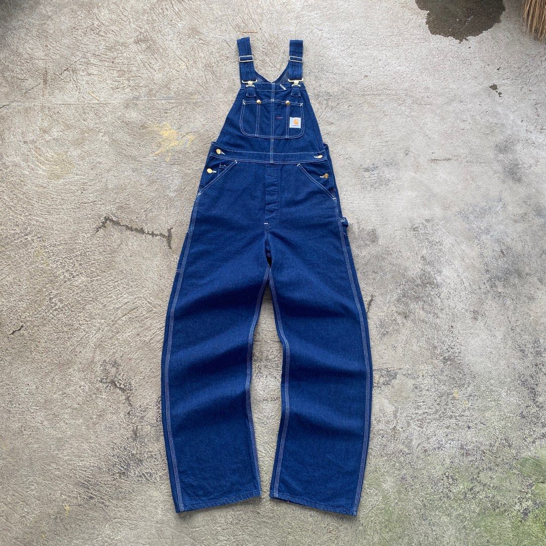 Vintage Carhartt overall denim blue Men s Fashion Activewear on Carousell