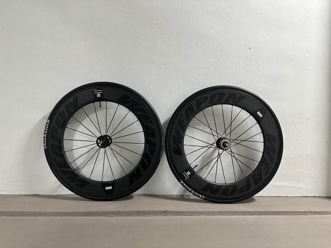Weapon CR88 88mm carbon wheelset for fixie fixed gear bike single speed track bike