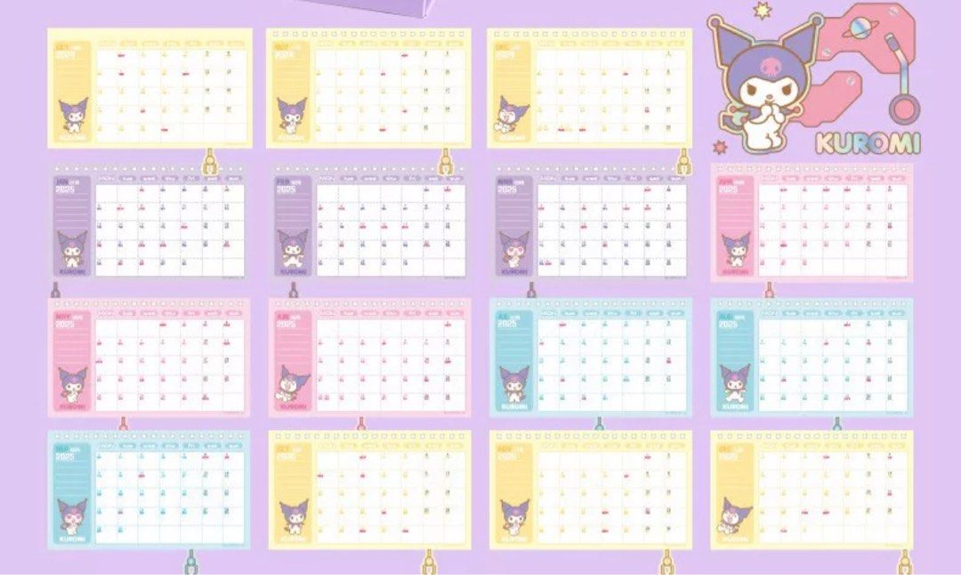 2025-calendar-kuromi-hobbies-toys-stationery-craft-craft-supplies-tools-on-carousell