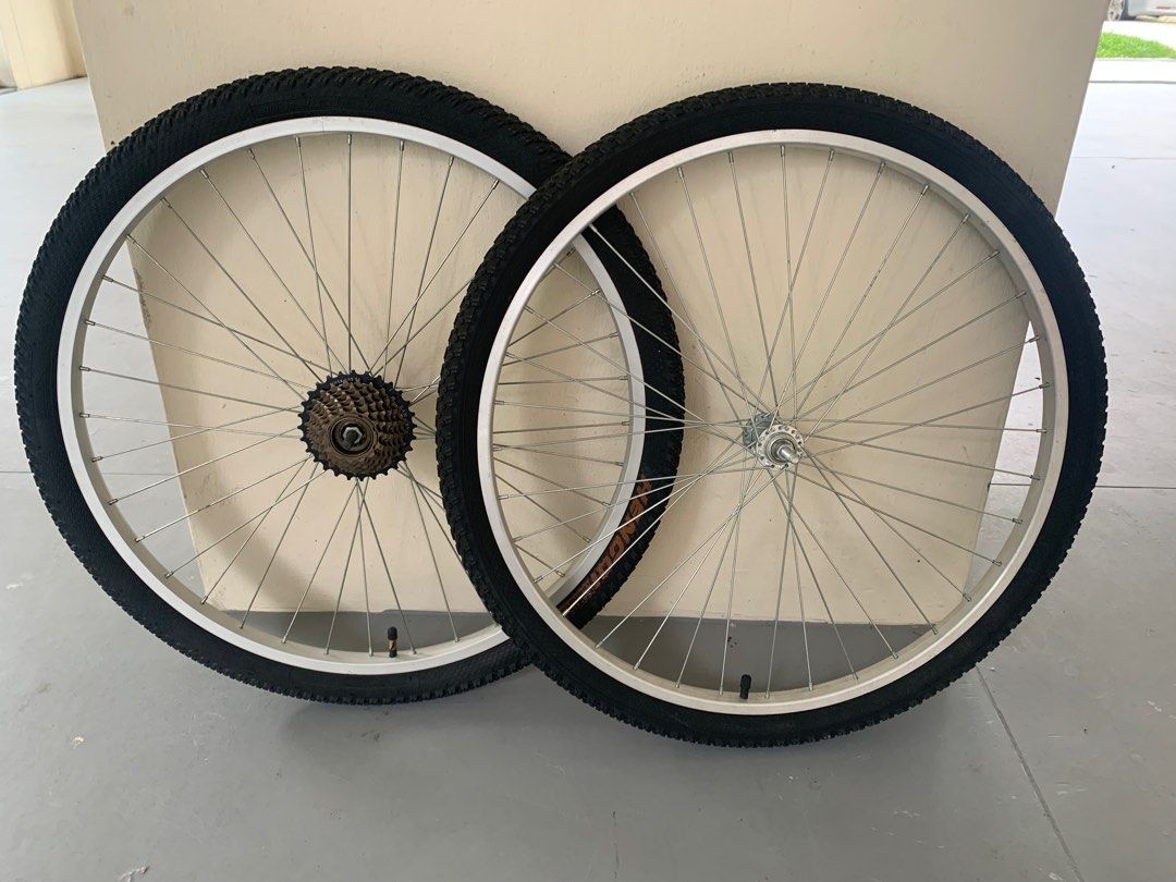 26 MTB bicycle wheels set Sports Equipment Bicycles Parts Parts Accessories on Carousell