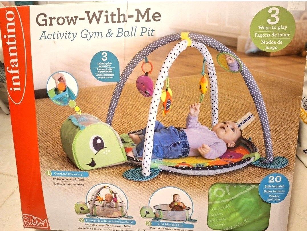 嬰兒健身墊遊戲墊波波池Playmat Infantino activity gym ball pit