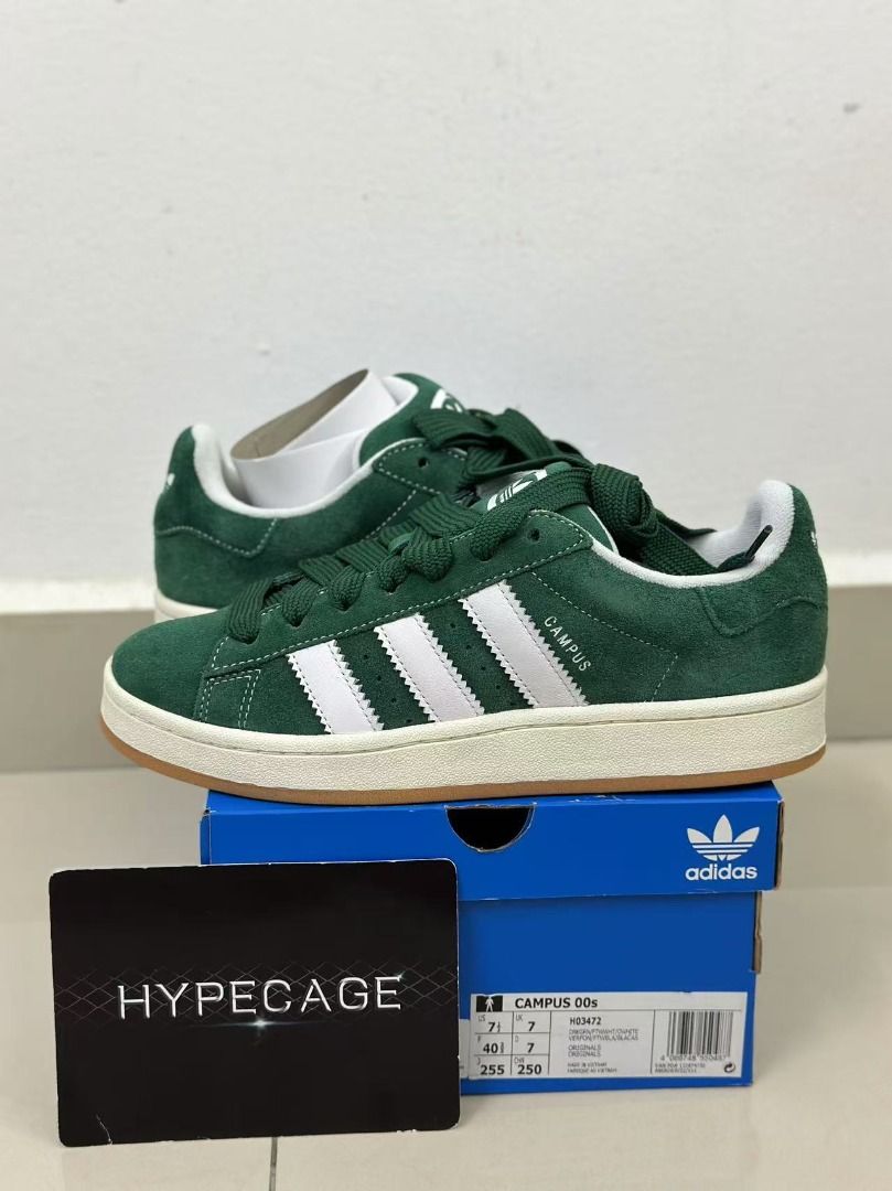 ADIDAS CAMPUS 00S - DARK GREEN CLOUD WHITE, Men's Fashion, Footwear,  Sneakers on Carousell