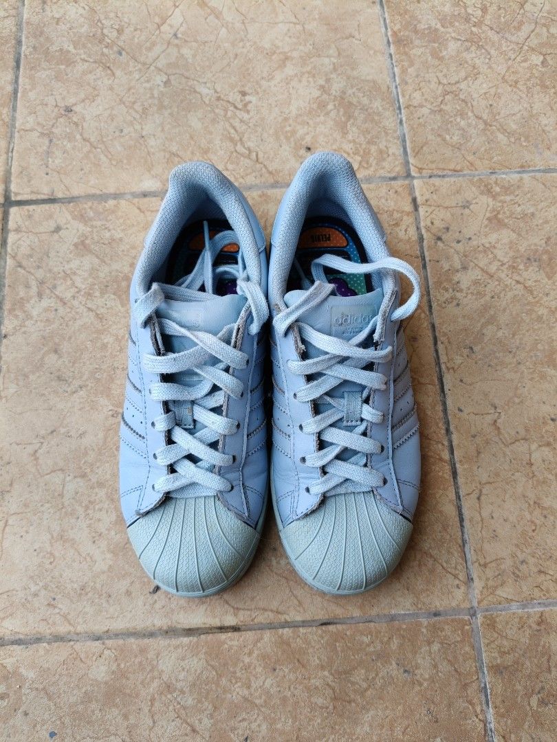 Adidas Superstar 1 Pharell Supercolor Sky Blue Women s Fashion Footwear Sneakers on Carousell