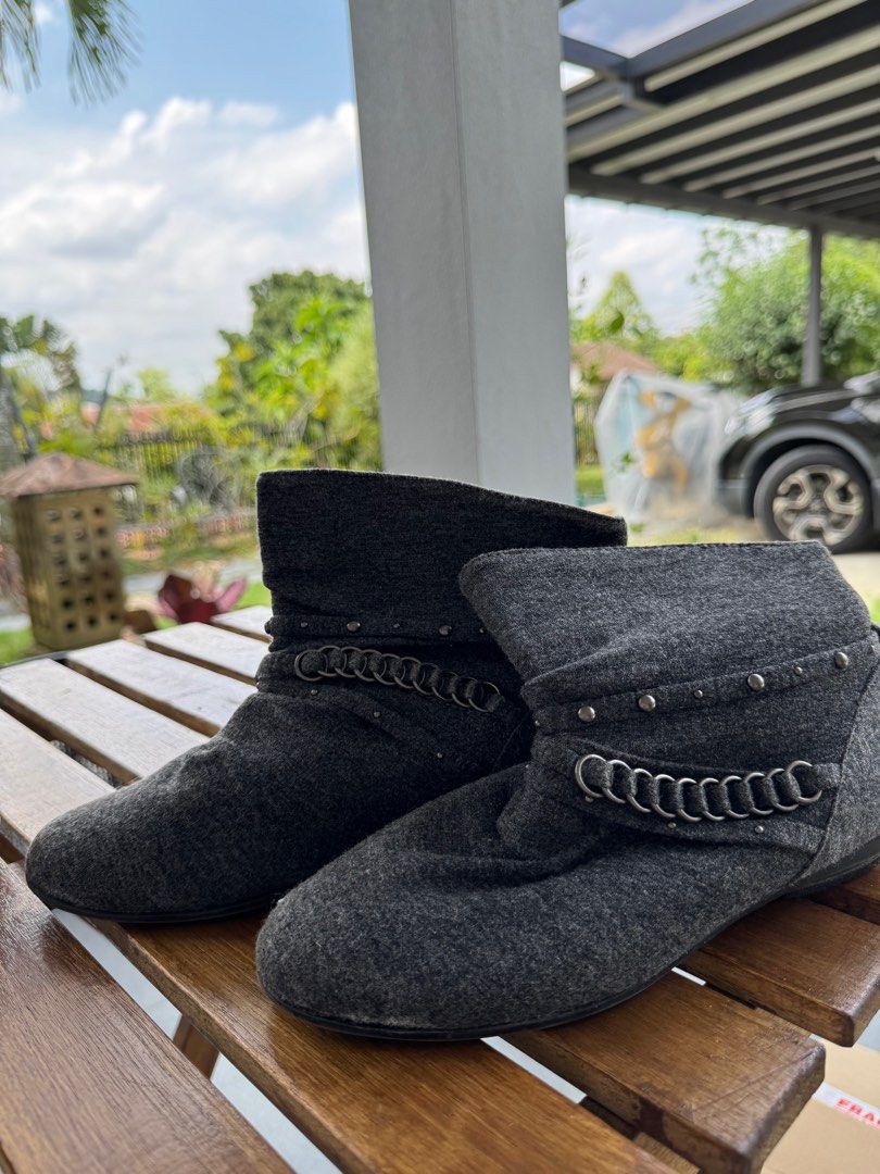 Aldo grey boots on sale