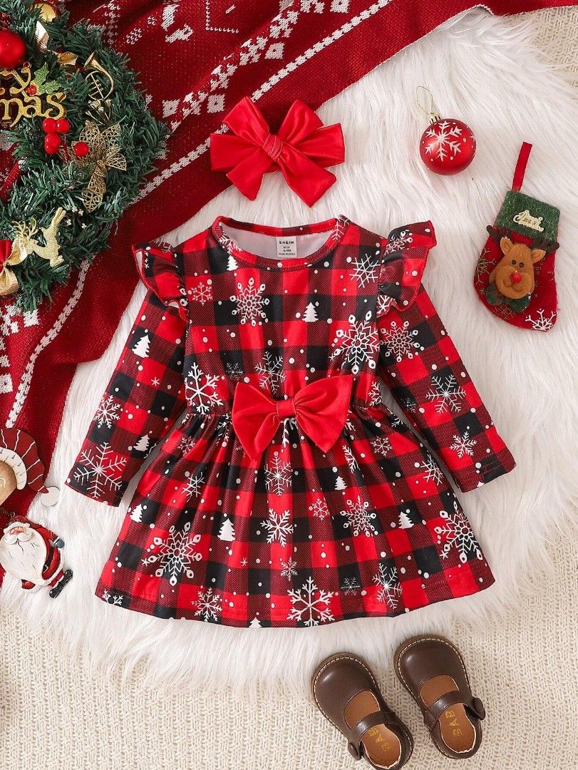 strapless open back dress okie dokie Child Size 6 Months Red Christmas Dress