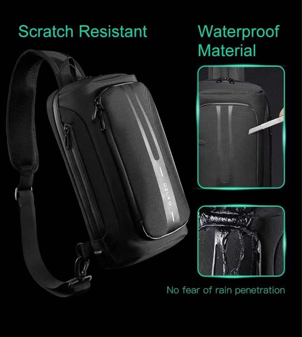 Backpack (Category: Sling Bags) located in Singapore. Submitted by summerlsl (Listing ID 1333569030, Image 4). Description: Description Brand: OZUKO (blue color) Model: 9315 Main Material: Oxford Lining Material: Polyester Color:Blue Size:19x11x35cm(7.5x4.3x13.8inch) Weight:600g/1.3lb Gender: Unisex Interior: Interior Slot Pocket,Cell Phone Pocket, Interior Zipper Pocket, Interior Compartment, Computer Interlayer, Interior Key Chain Holder Featur