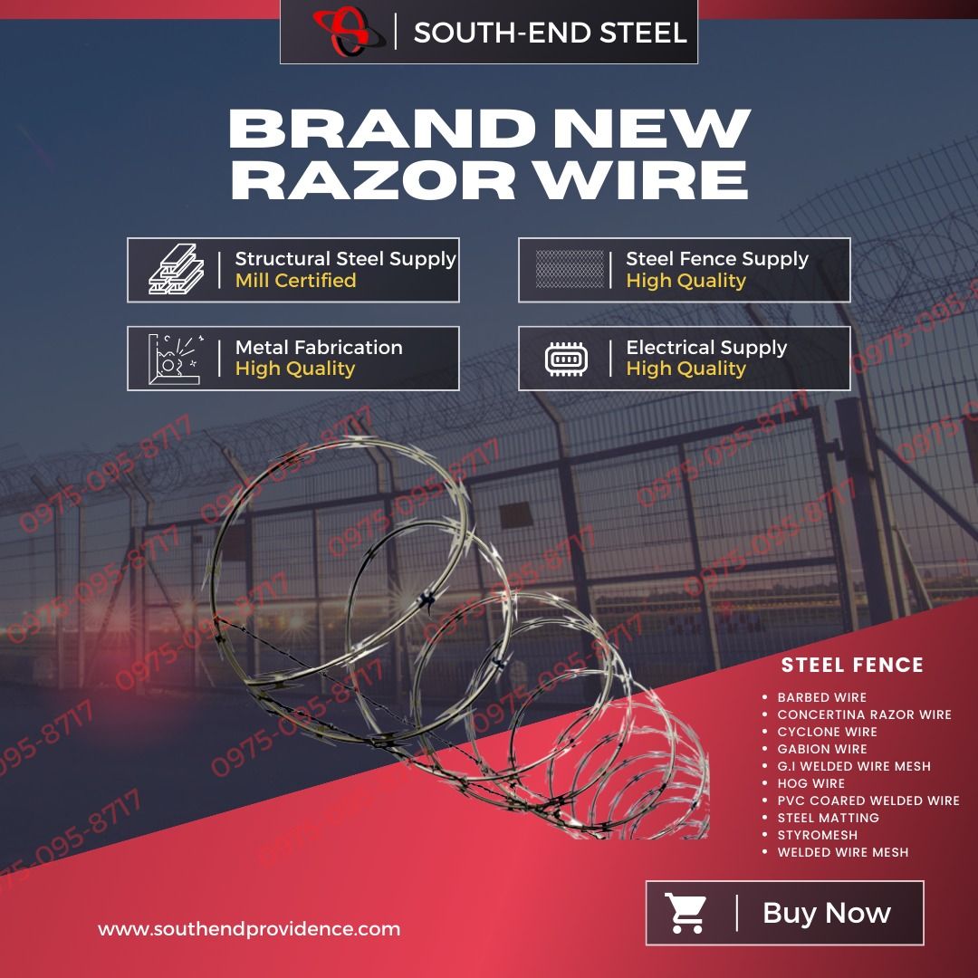 Blade Edge Razor Wire Fence - Steel Matting - Gabion Wire - Hog Wire ...