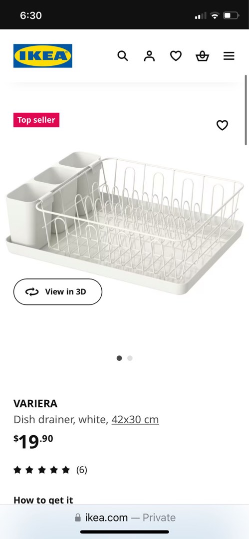 Variera dish drainer outlet
