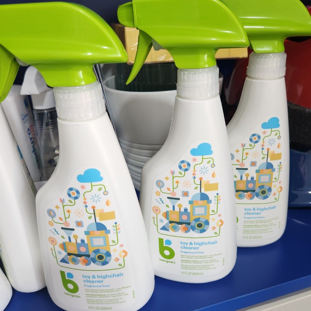 Brand new sealed babyganics toy highchair high chair cleaner spray fragrance free 502ml Babies Kids Nursing Feeding Baby High Chairs on Carousell
