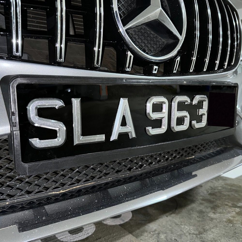 CHEAPEST 3D Aluminium Polished Chrome Car Plate License Number Car Plate Maker LTA Compliant Same Day Delivery Replacement Installation