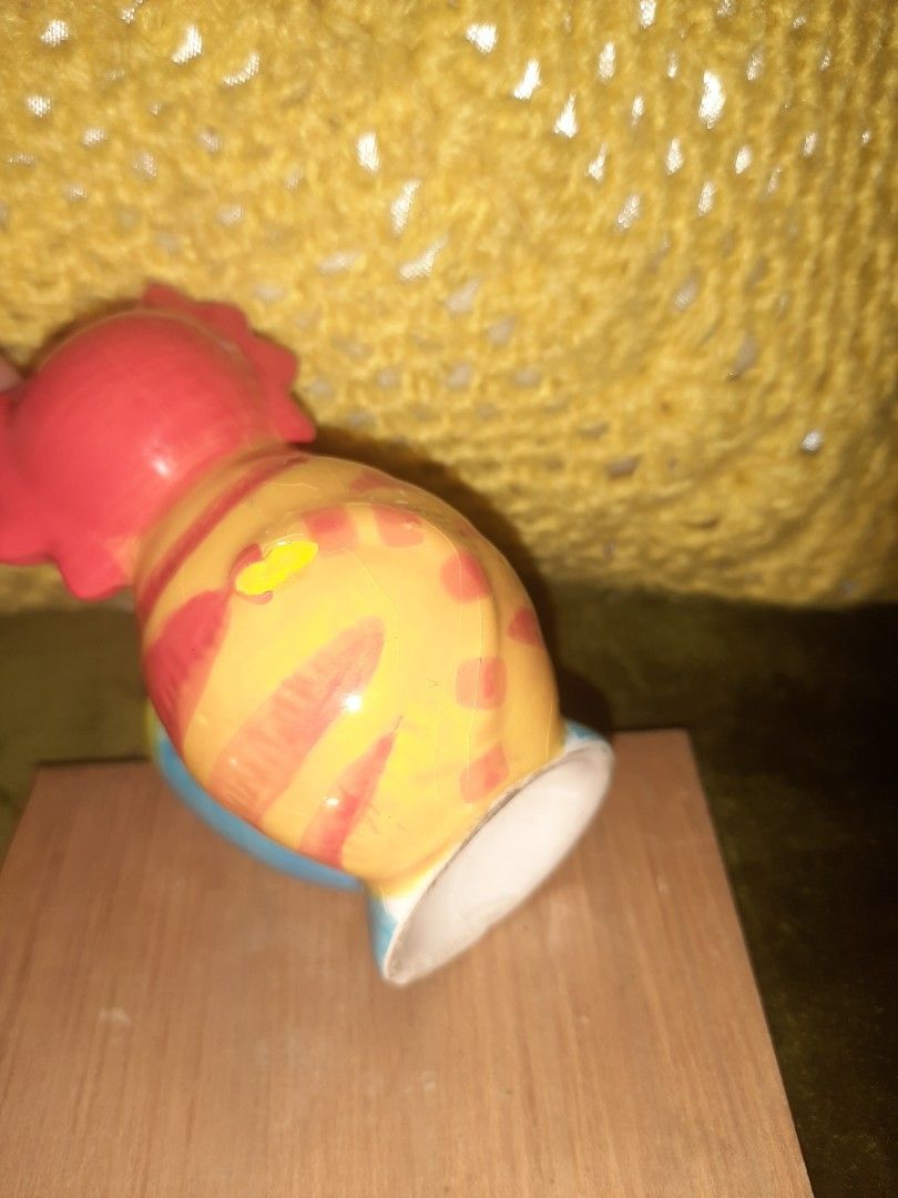 Egg cup animal shaped orange blue 3.5" (Category: Other Kitchenware & Tableware) located in Manila. Submitted by luckycharm_215 (Listing ID 1333546470, Image 3). Description: with chip as posted imported.