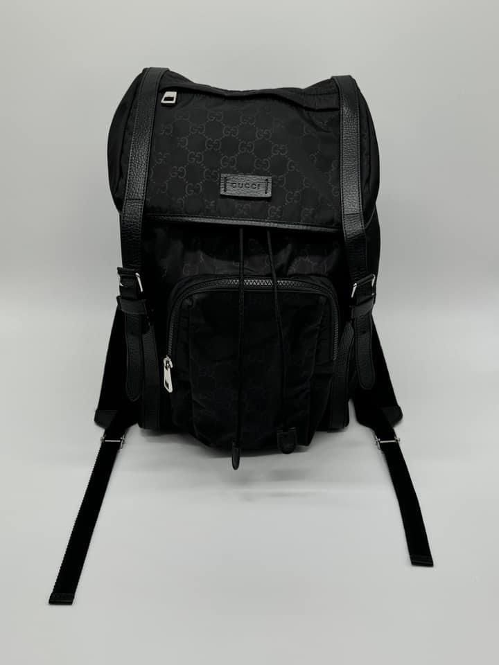 Gucci black nylon backpack 2025