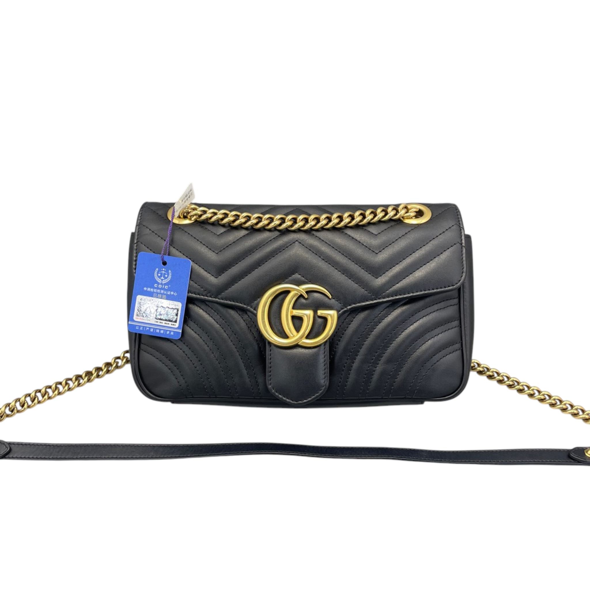 Gucci Marmont 26 in Black Luxury Bags Wallets on Carousell