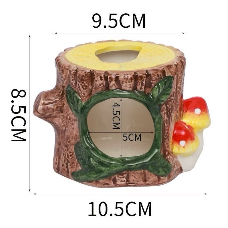 Hamster hiding house and hamster food and bedding