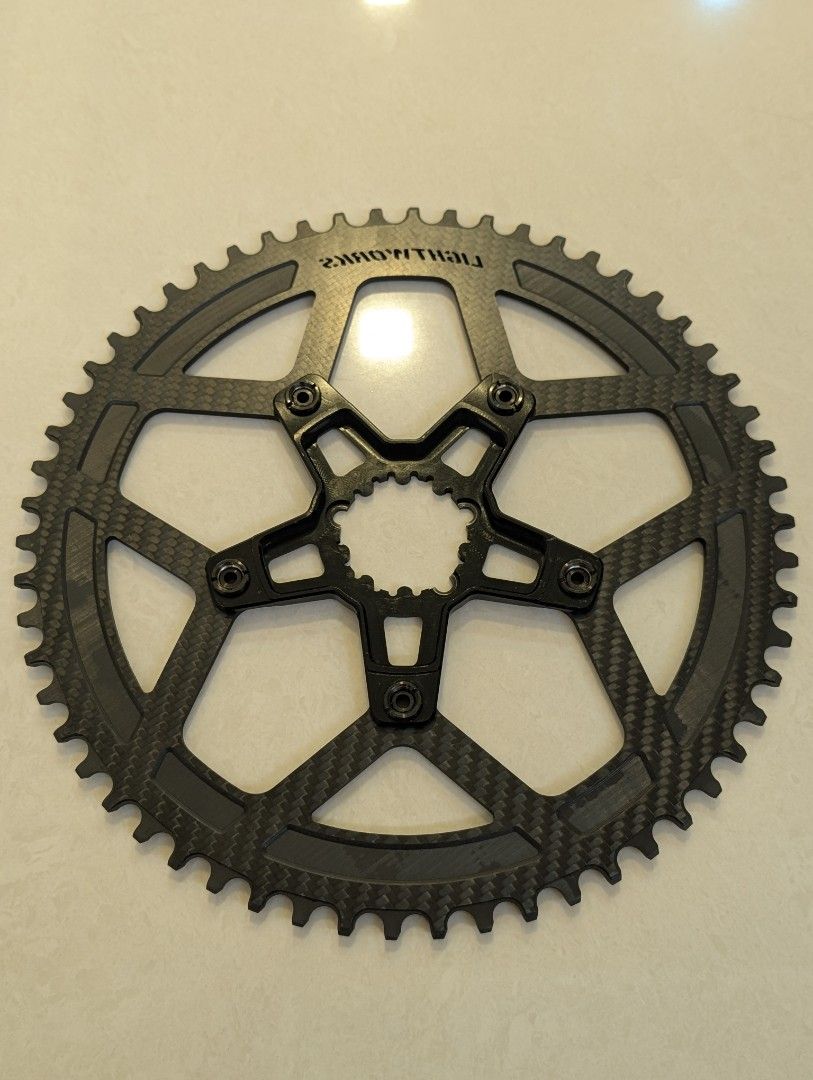 Lightworks carbon chainring 110BCD 58T Brompton Sports Equipment Bicycles Parts Parts Accessories on Carousell