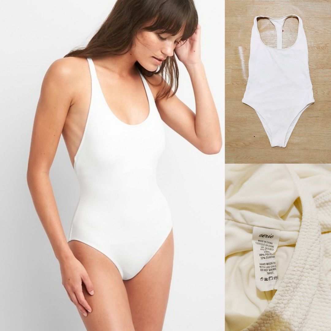 Aerie white one piece swimsuit new arrivals