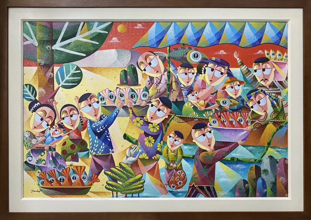 Market Place - Jovan Benito (Category: Art & Prints) located in Taguig. Submitted by drybrushgallery (Listing ID 1333577106, Image 2). Description: Market Place Jovan Benito, 2024 Oil on Canvas Artwork Dimension: 24" x 36" with Certificate of Authenticity PM FOR INQUIRY 0919 005 0750.