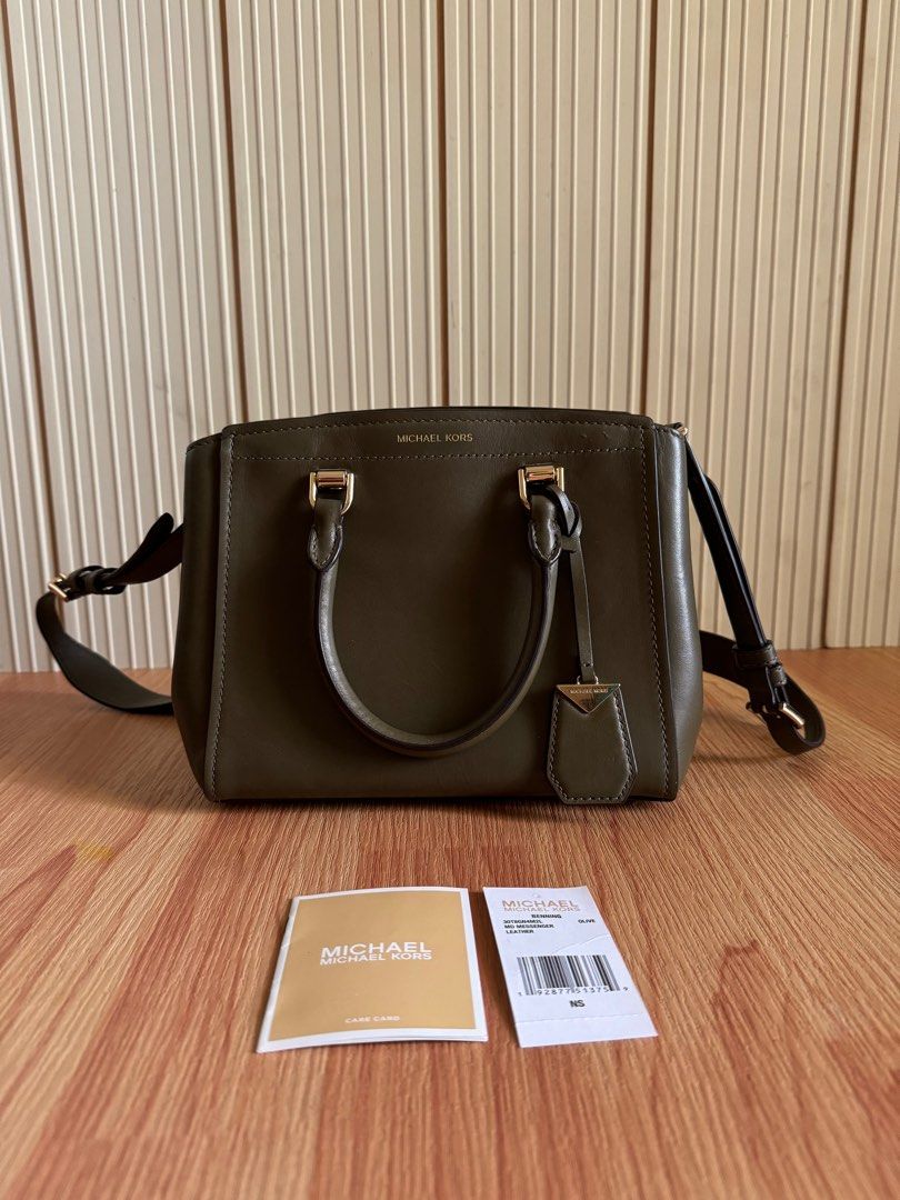 Mk benning medium leather satchel clearance