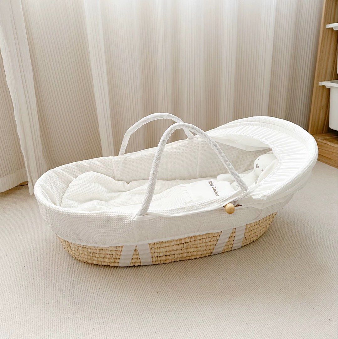 Mobile Baby Bassinet with Portable Moses Basket Babies Kids Baby Nursery Kids Furniture Cots Cribs on Carousell