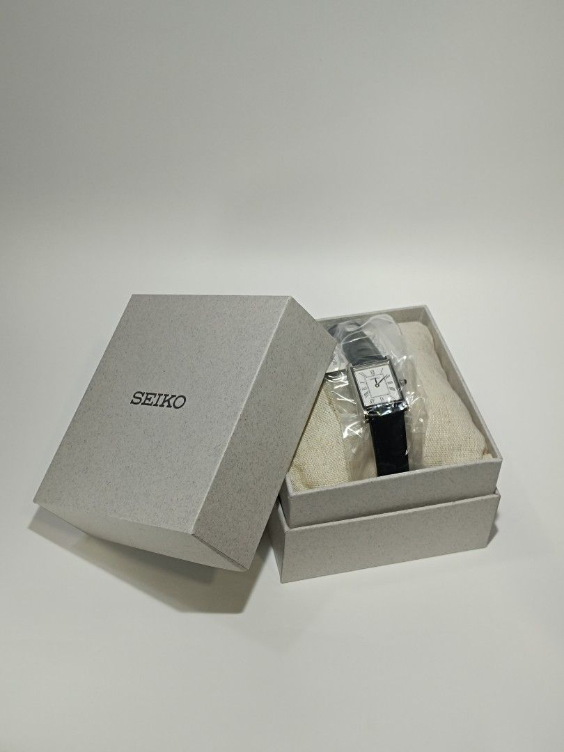 *INSTOCK * Seiko Tank SWR053 Silver (Ladies ver) not cartier (Category: Women's Watches) located in Singapore. Submitted by hypedcookie (Listing ID 1291516969, Image 2). Description: DISCONTINUED MODEL, HARD TO FIND LOCALLY Brand New Authentic Silver Variant Seiko Tank SWR053 for sale Calibre: Quartz (Battery) Case Diameter: 18.9mm Case Height: 28.4mm Thickness: 4.88mm Strap Width: 14mm Will come in the original plastic and gift box Grab yours qu