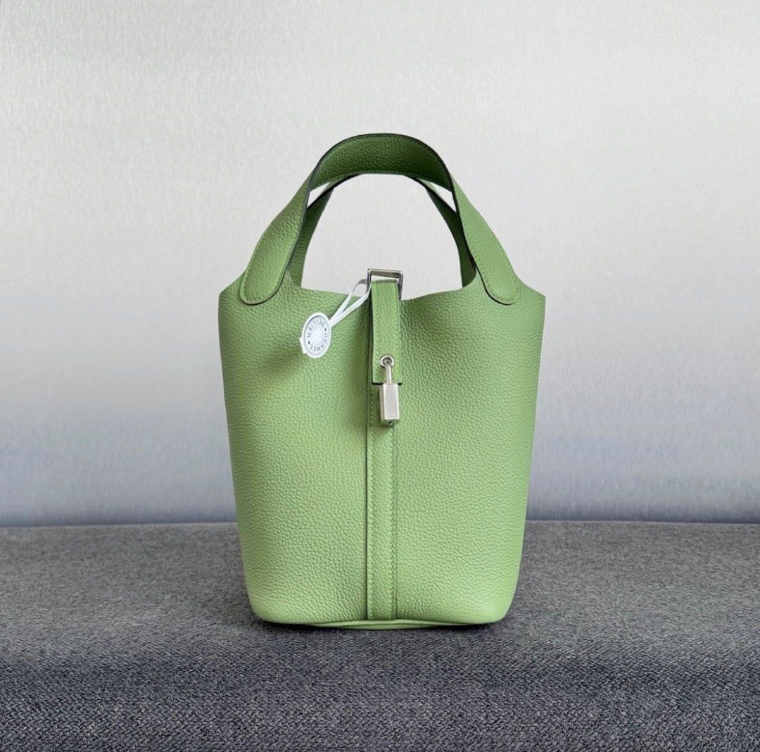 Green Hermes Vert Criquet Picotin NEW Hermes Picotin 18 Vert