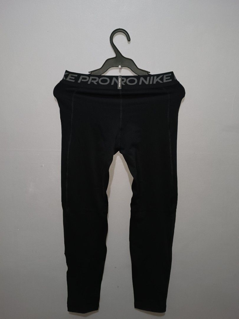 Nike Pro Dri FIT Fitness Tights Tight Fit Black Capri Leggings Activewear Sportswear Women s Fashion Activewear on Carousell