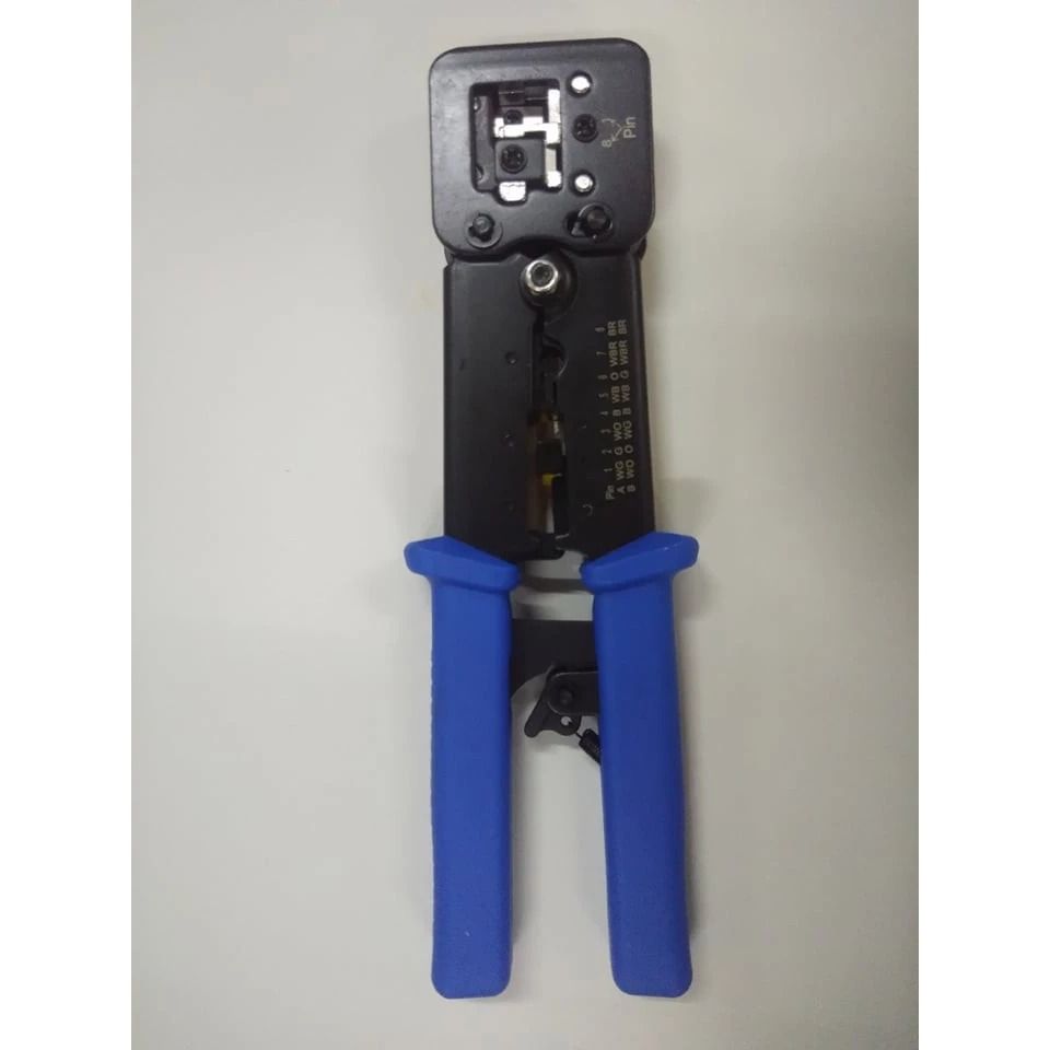 PASS THROUGH RJ45 CRIMPING TOOLS (Category: Networking) located in Manila. Submitted by sdfsolutions (Listing ID 1333646323, Image 2). Description: Network Electronics Tools Instructions: 1. Squeeze handles and open the lock 2. Cut the modular cable to the desired length Make certain that the ends are cut squarely, not diagonally, 3 Insert cable between stripper blades. Squeeze handles, the cable must be kept perpendicular and then pulled from th