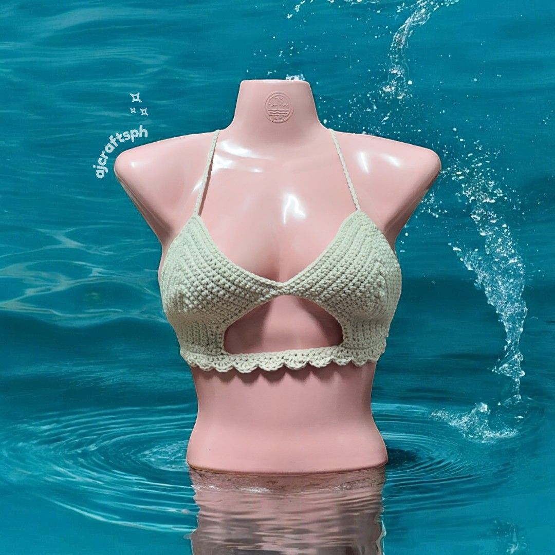Peekaboob Crochet Top Swimwear Bikini Handmade by Ajcraftsph Women s Fashion Swimwear Bikinis Swimsuits on Carousell