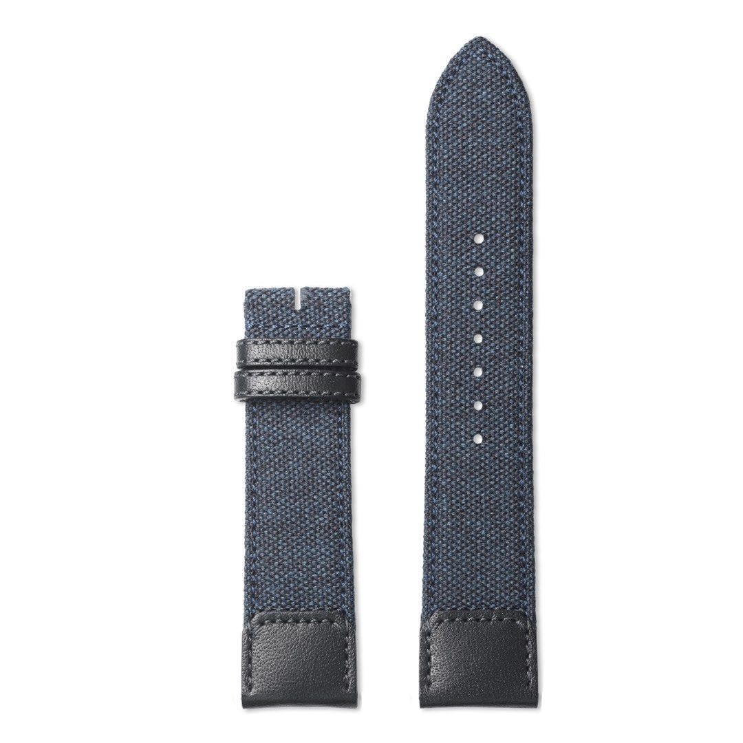 SALE Jaeger LeCoultre JLC Casa Fagliano Navy Blue Leather Canvas Strap 22mm