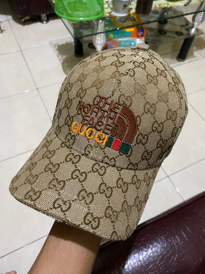 Gucci The North Face Baseball Cap GG Canvas グッチ キャップ GG canvas baseball hat with Web in Original GG | GUCCI® US