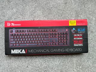 Tt eSPORTS MEKA PRO Mechanical Gaming Keyboard - Cherry MX Blue - Red LED Backlighting - New Tt eSPORTS MEKA PRO Mechanical Gaming Keyboard - Cherry MX Blue - Per-Key Backlighting64156643354115110