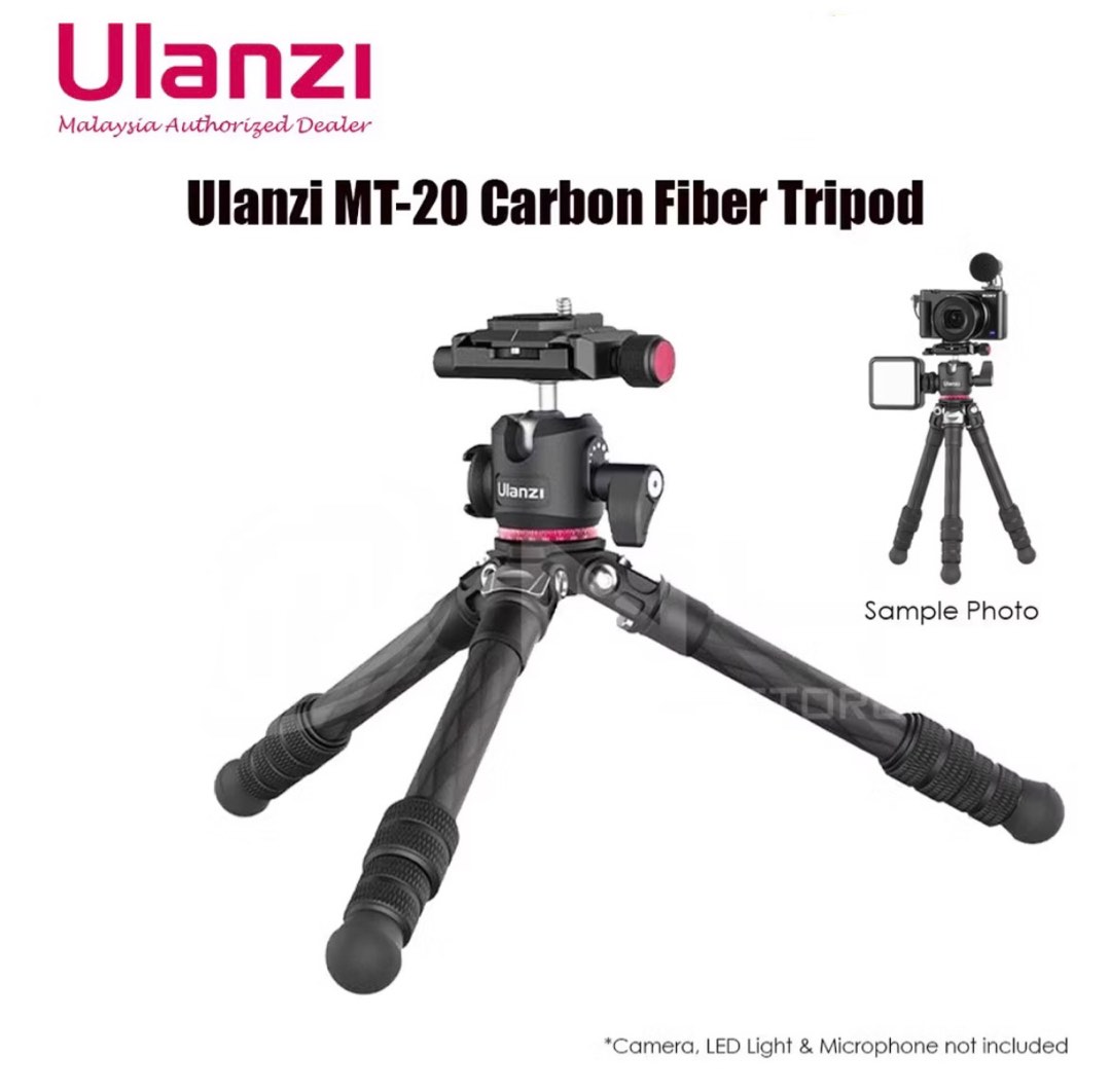 Ulanzi MT-20 Carbon Fiber Tripod, Photography, Photography Accessories ...