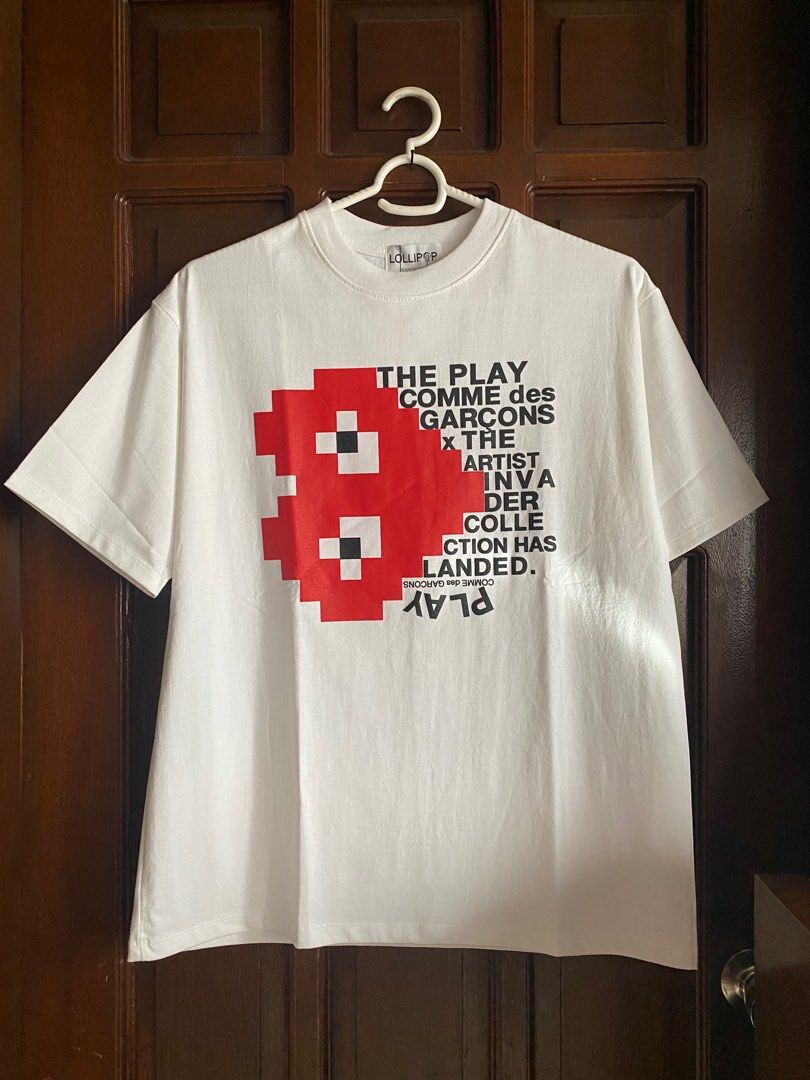 Unisex PLAY shirt white Men s Fashion Tops Sets Tshirts Polo Shirts on Carousell