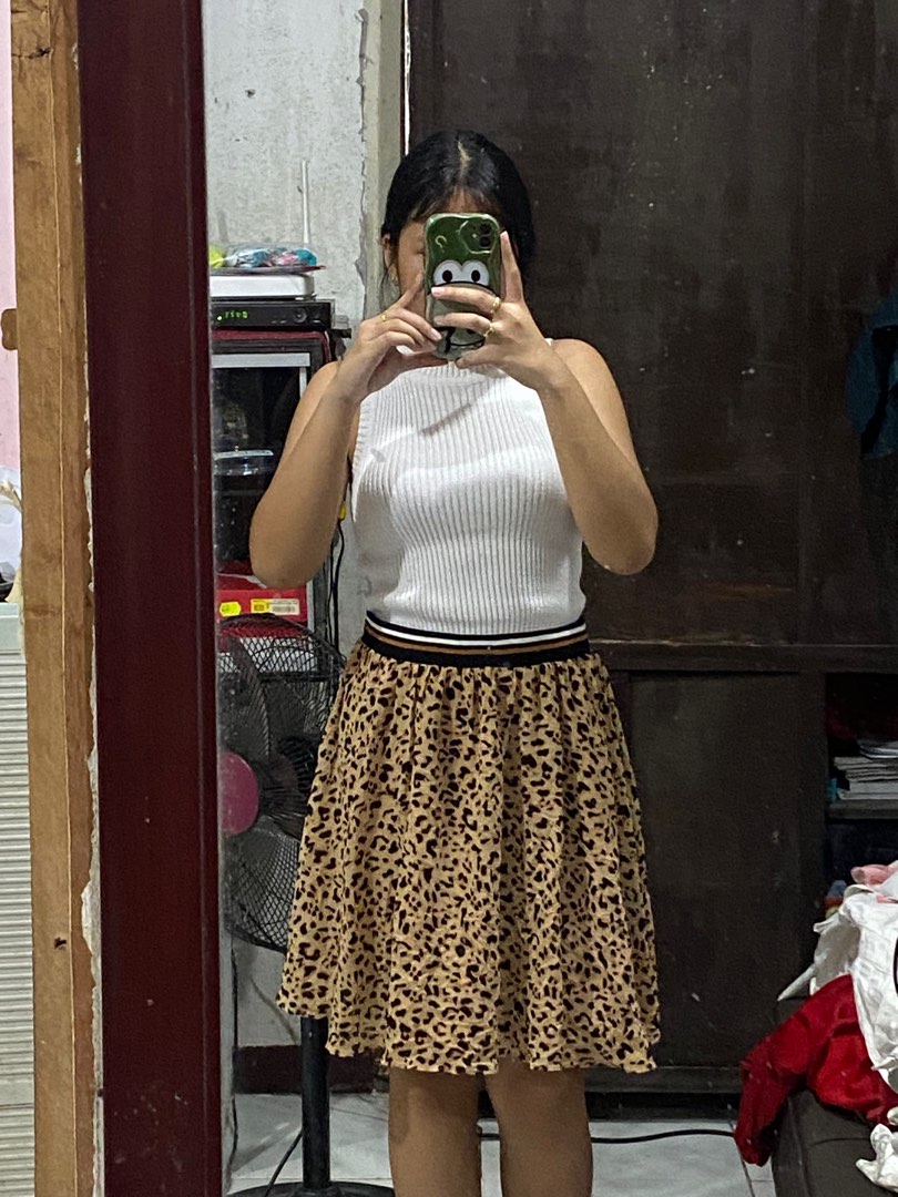 Leopard skirt vero moda clearance
