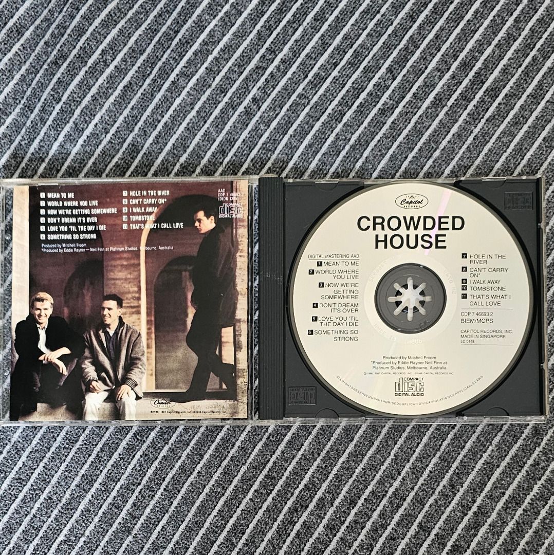 🌟 🇸🇬 [AAD CD XTRA TRAX PAX] Crowded House Self Titled (Category: CDs & DVDs) located in Singapore. Submitted by strangecell (Listing ID 1333637715, Image 3). Description: Many more Various Genres: https://www.carousell.sg/p/1253907759 Easy Listening, Lounge, Jazz Funk Soul, Chill-out: https://carousell.com/p/1028943398 Electronic Dance, EDM, DJ Mix: https://carousell.com/p/1035784902 Self-collect at Area Serangoon Central or add $2 for Track m