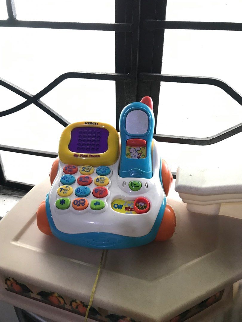 Vtech Telephone toy (Category: Infant Playtime) located in Marikina City. Submitted by declutteringmomma2022 (Listing ID 1333537590, Image 1). Description: Will clean prior pick up Location Marikina Decluttering on going renovation.