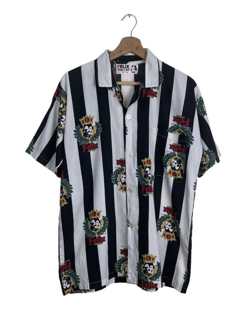 VTG 1997 FELIX THE CAT STRIPE SHIRT JAPAN