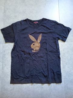 [冬季優惠] 古著 9成新 Playboy 黑色懷舊Tee [3件包郵, 5件額外9折]64243554694145110