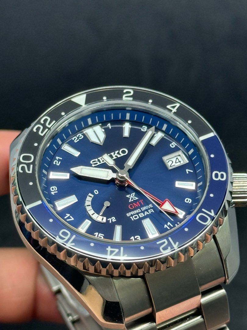 SEIKO Prospex LX Line Skymaster Spring Drive GMT SNR033J1 SNR033J 5R66 Spring Drive 72 44.8mm 100M 40800