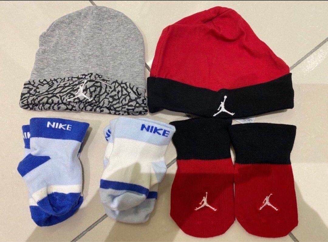 Authentic Jordan Nike Baby Beanie and socks