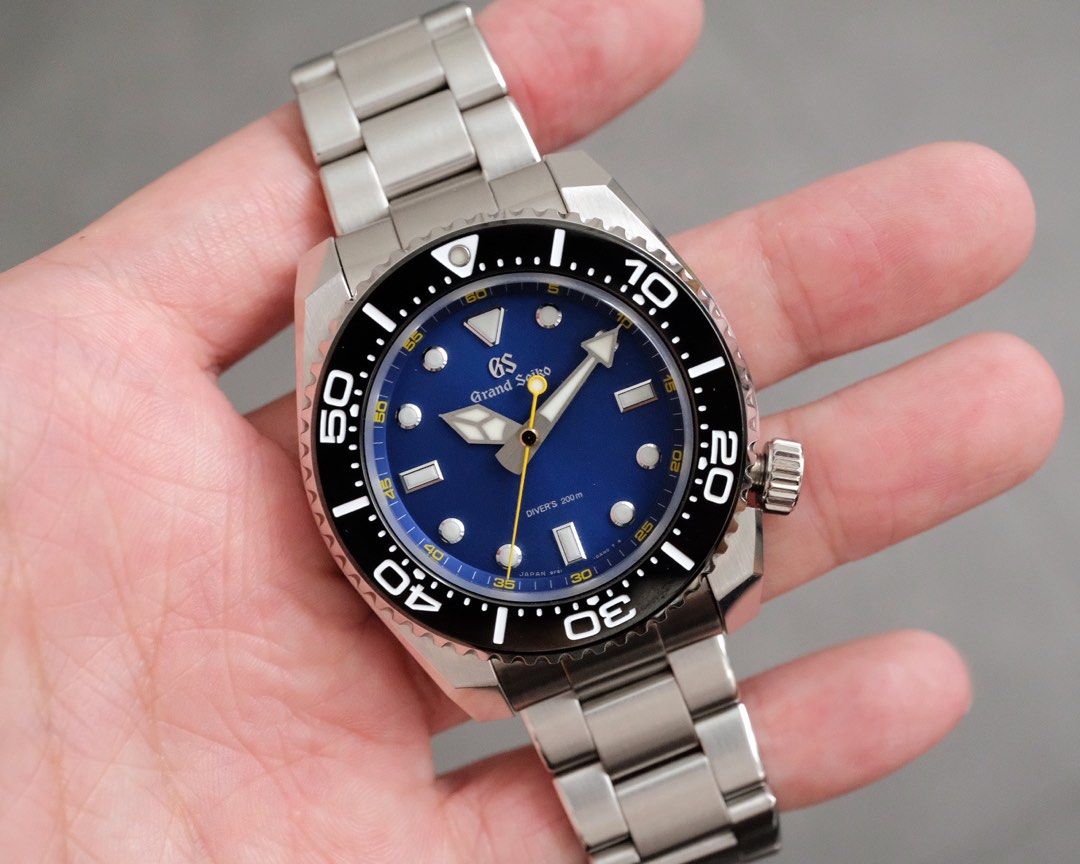 Cheapest Grand Seiko F9 Sport Collection Ref. SBGX337 Blue Dial Diver Watch Luxury Watches on Carousell