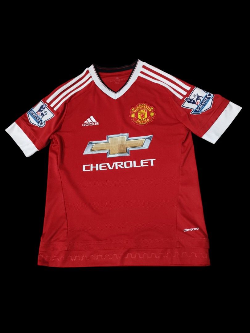 ADIDAS JERSEY HOME MANCHESTER UNITED MU YOUTH KIDS SEASON 2015 2016 SETAN  MERAH BAJU SEPAK BOLA ANAK ANAK REMAJA SOCCER FOOTBALL JERSEY CHEVROLET