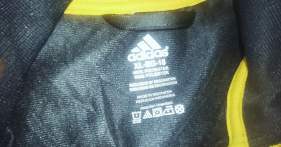 ADIDAS TRACK JACKET (THREE STRIPES AND EMBROIDED LOGO) (Category: Coats, Jackets and Outerwear) located in Maria Aurora. Submitted by thriftteeth (Listing ID 1331615342, Image 3). Description: NO ISSUE EXELLENT CONDITION SIZE XL SLIGHTLY NEGOTIABLE DM ME.