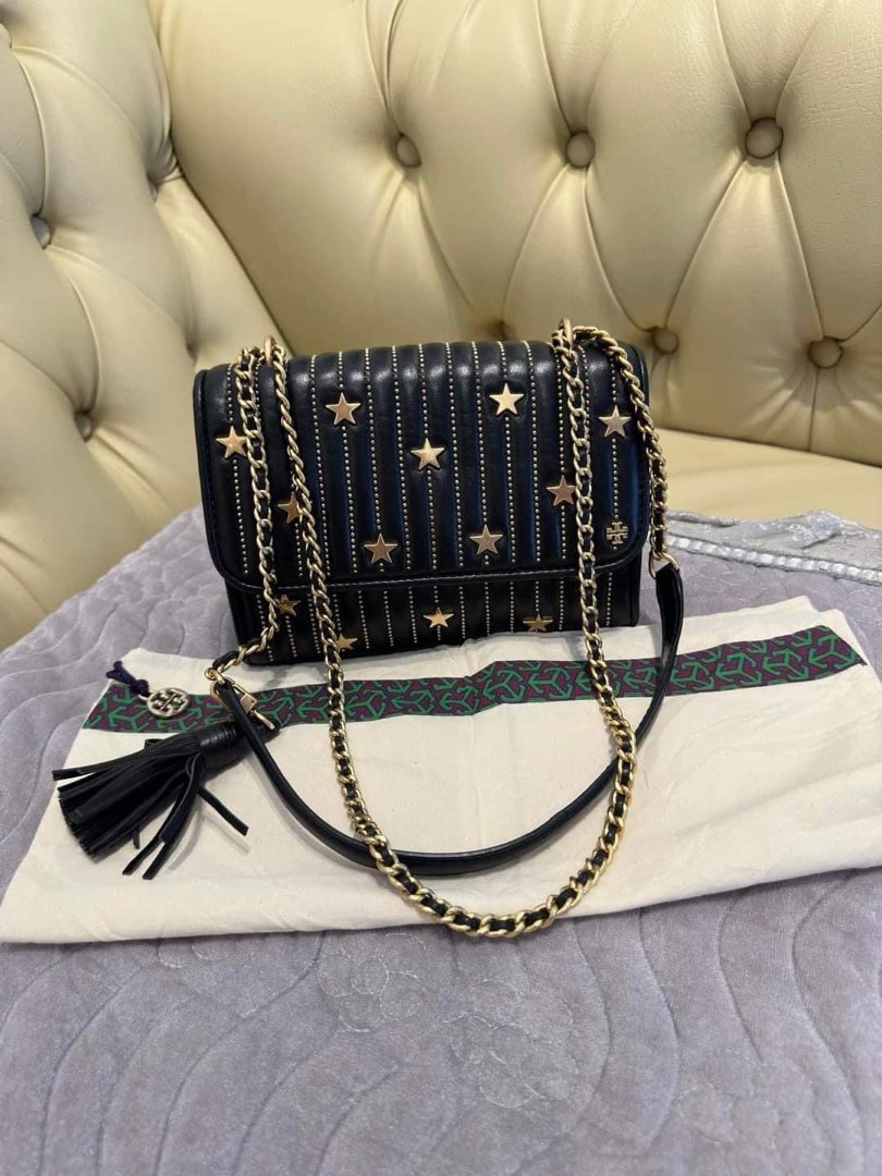 Authentic Tory Burch fleming star stud flap bag Luxury Bags Wallets on Carousell