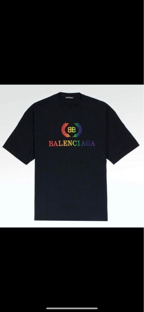 Rainbow balenciaga shirt sale